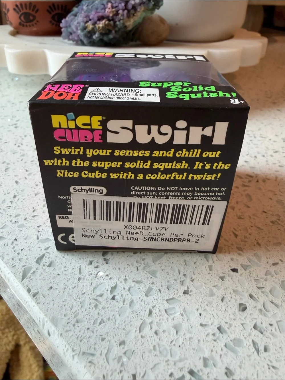 🔥Brand New 🔥Nee Doh Nice Cube Swirl Super Solid Squish - Purple Blue Pink